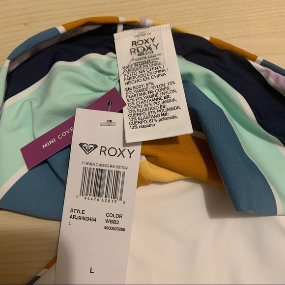 NWT Roxy Printed Beach Classic Mini Coverage Bottom Size Large - Picture 8 of 8